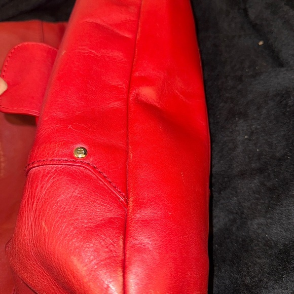 Kate Spade VINTAGE RED BUCKET Tote SATCHEL HOBO TOTE PURSE ORIGINAL - Picture 12 of 16